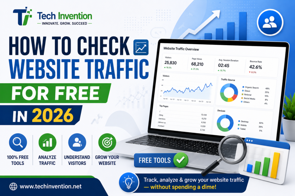 Free website traffic checker tools and analytics guide by TechInvention