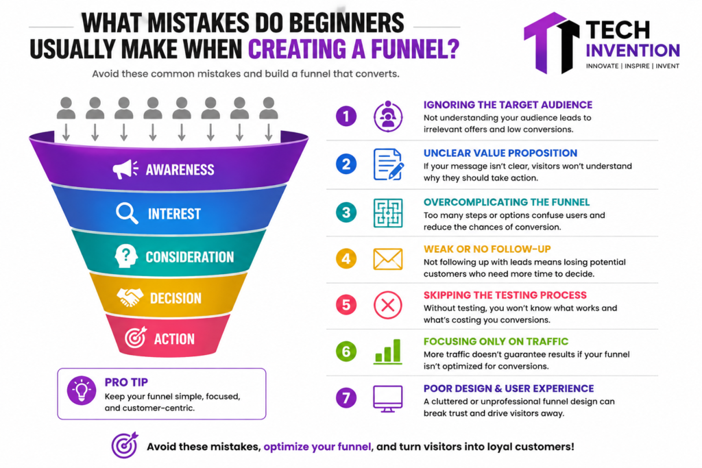 20 Mistakes Do Beginners Usually Make When Creating a Funnel?
