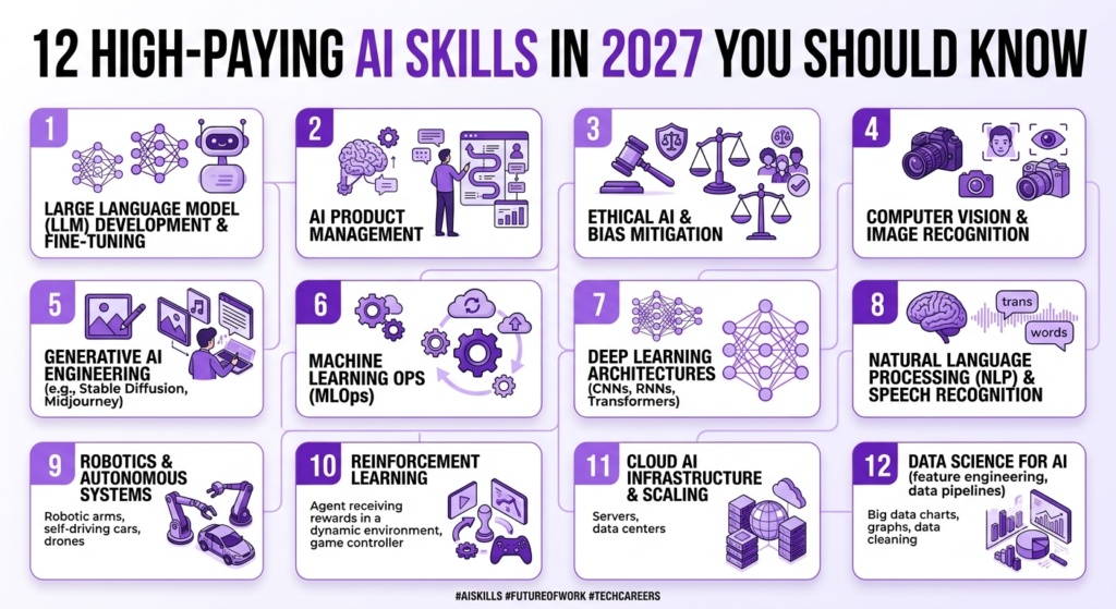 Highest-paying AI skills in 2027: salaries, tools, and career paths